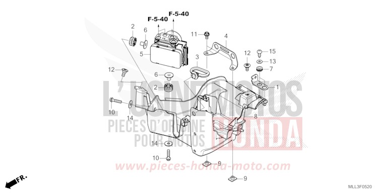 ABS MODULATOR for CB1000F "Big One" GRAND PRIX RED (R380) from 2025